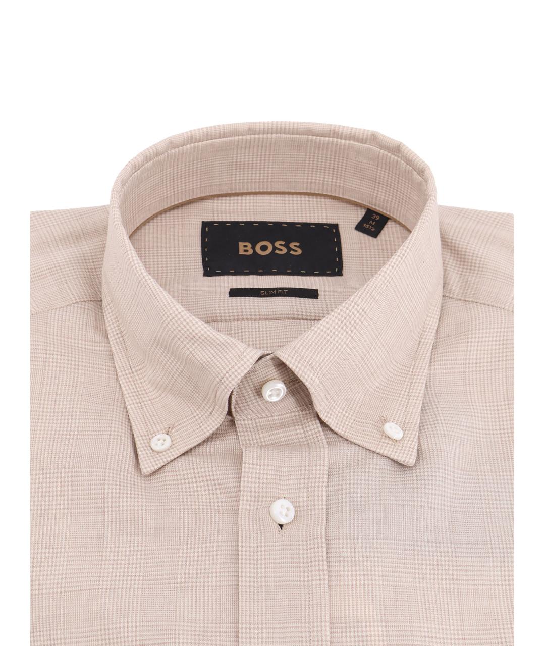 HUGO BOSS Бежевая классическая рубашка, фото 2