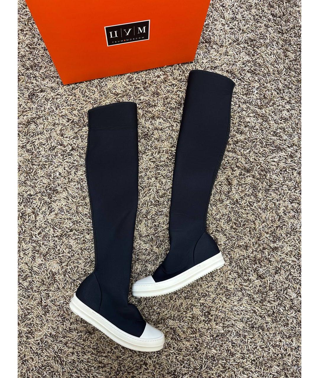 RICK OWENS Черные ботфорты, фото 7