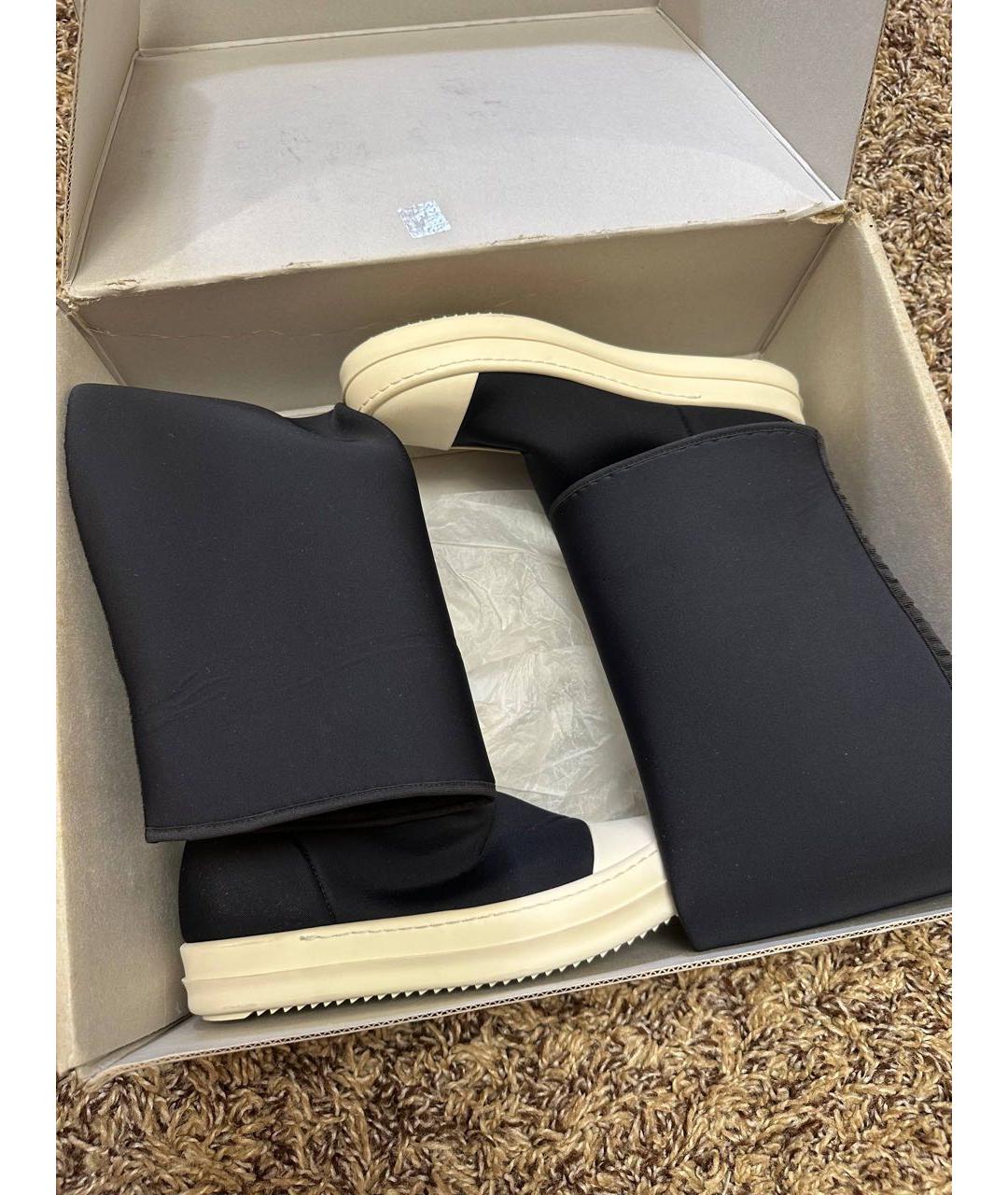 RICK OWENS Черные ботфорты, фото 4