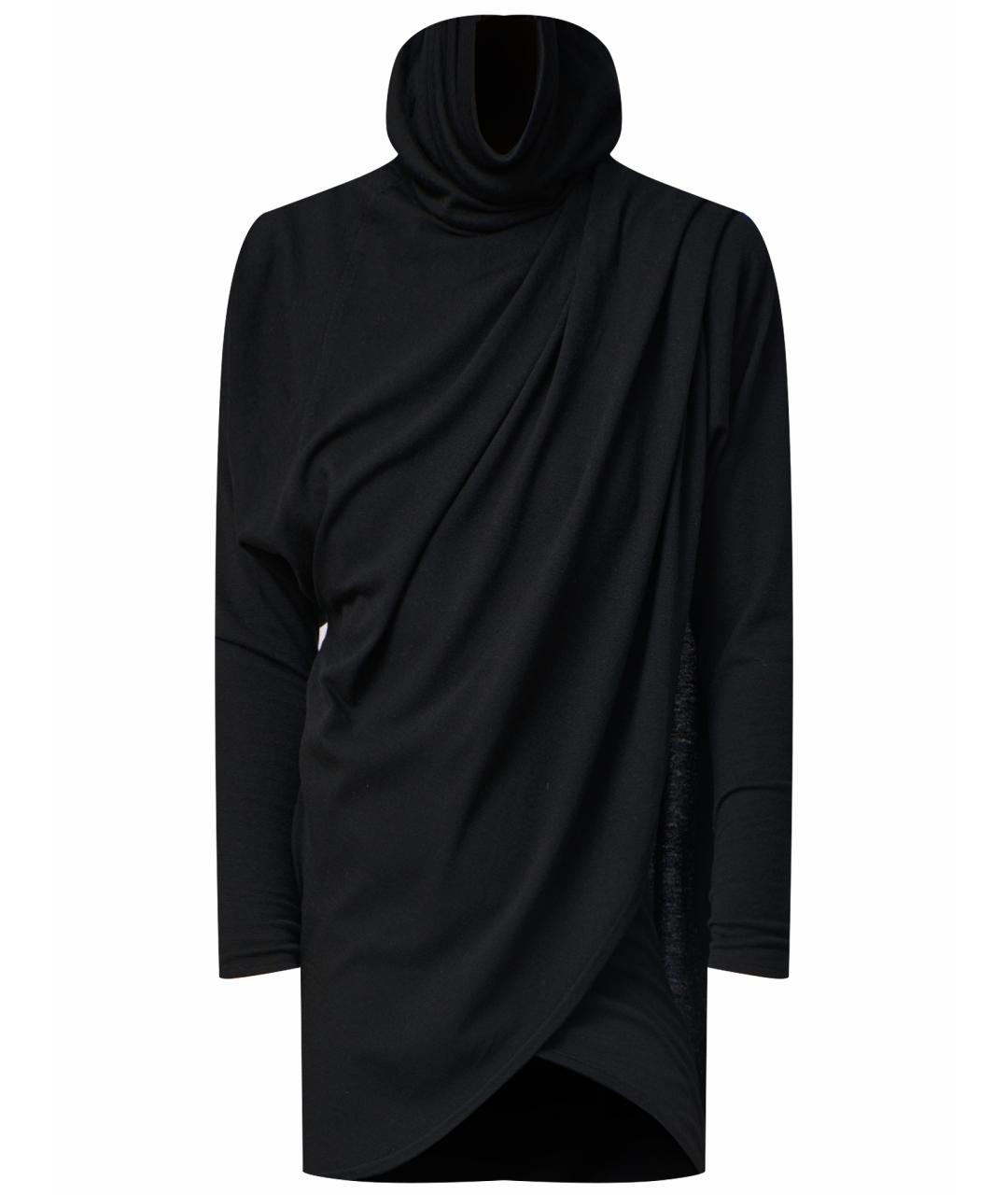 SAINT LAURENT Черное шерстяное повседневное платье, фото 1