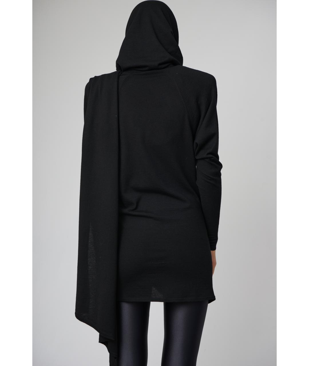 SAINT LAURENT Черное шерстяное повседневное платье, фото 4