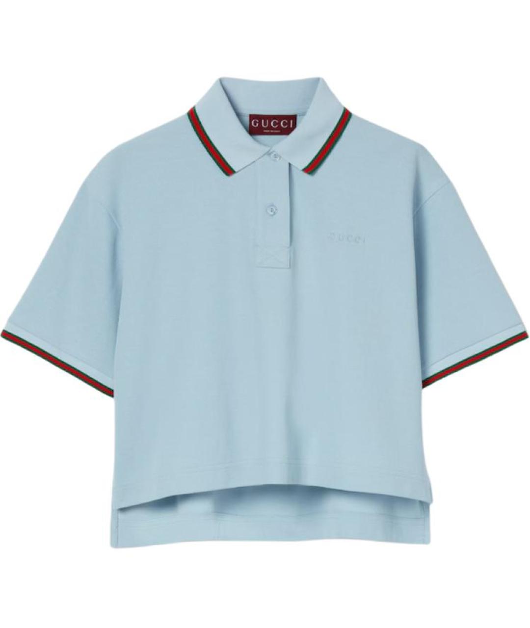 GUCCI Синяя хлопковая футболка, фото 1