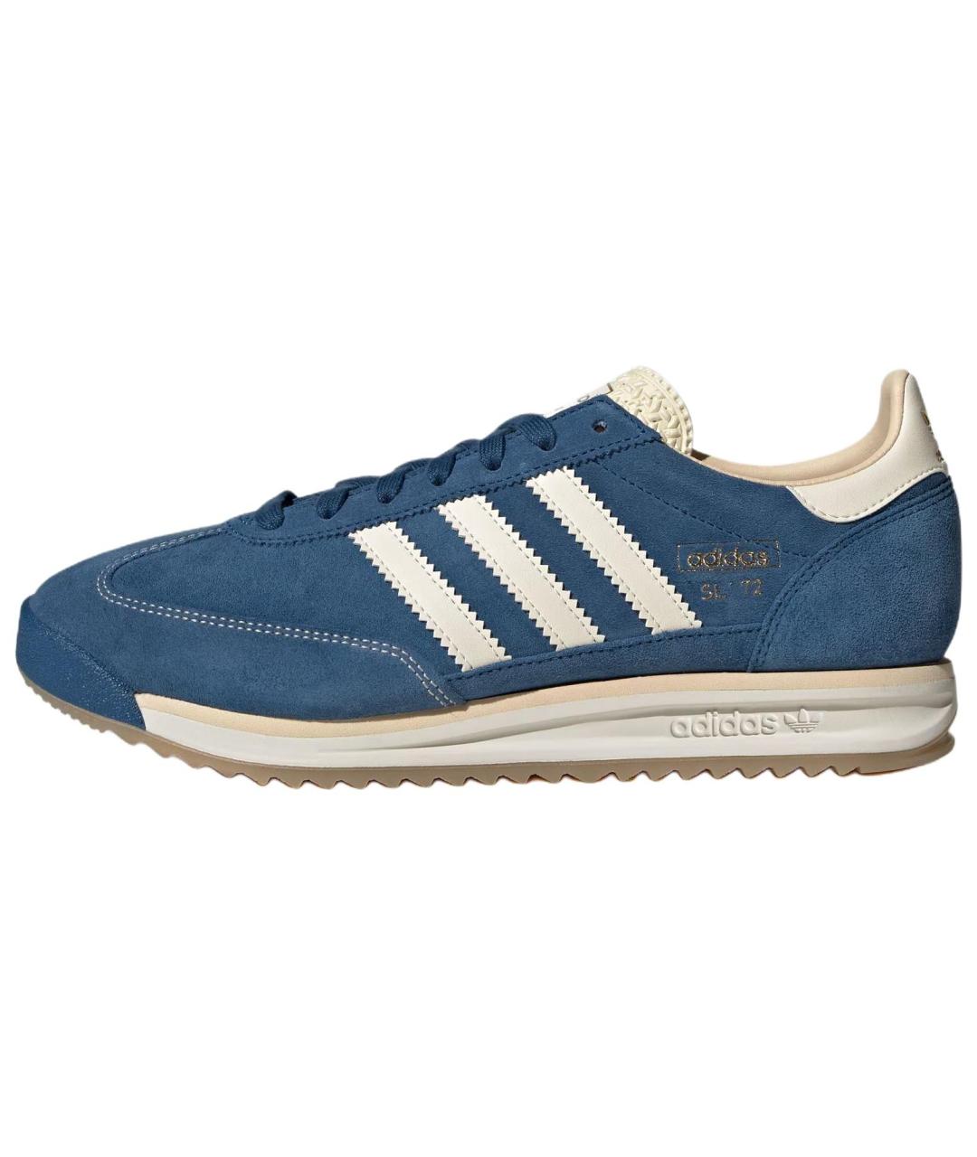 ADIDAS Синие замшевые кроссовки, фото 2