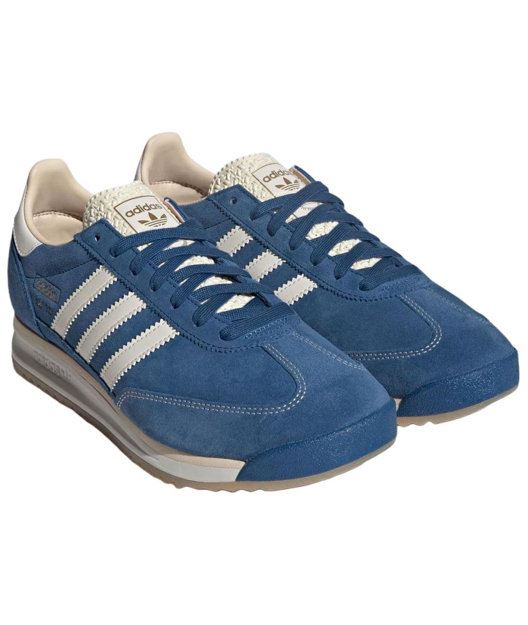 ADIDAS Синие замшевые кроссовки, фото 3