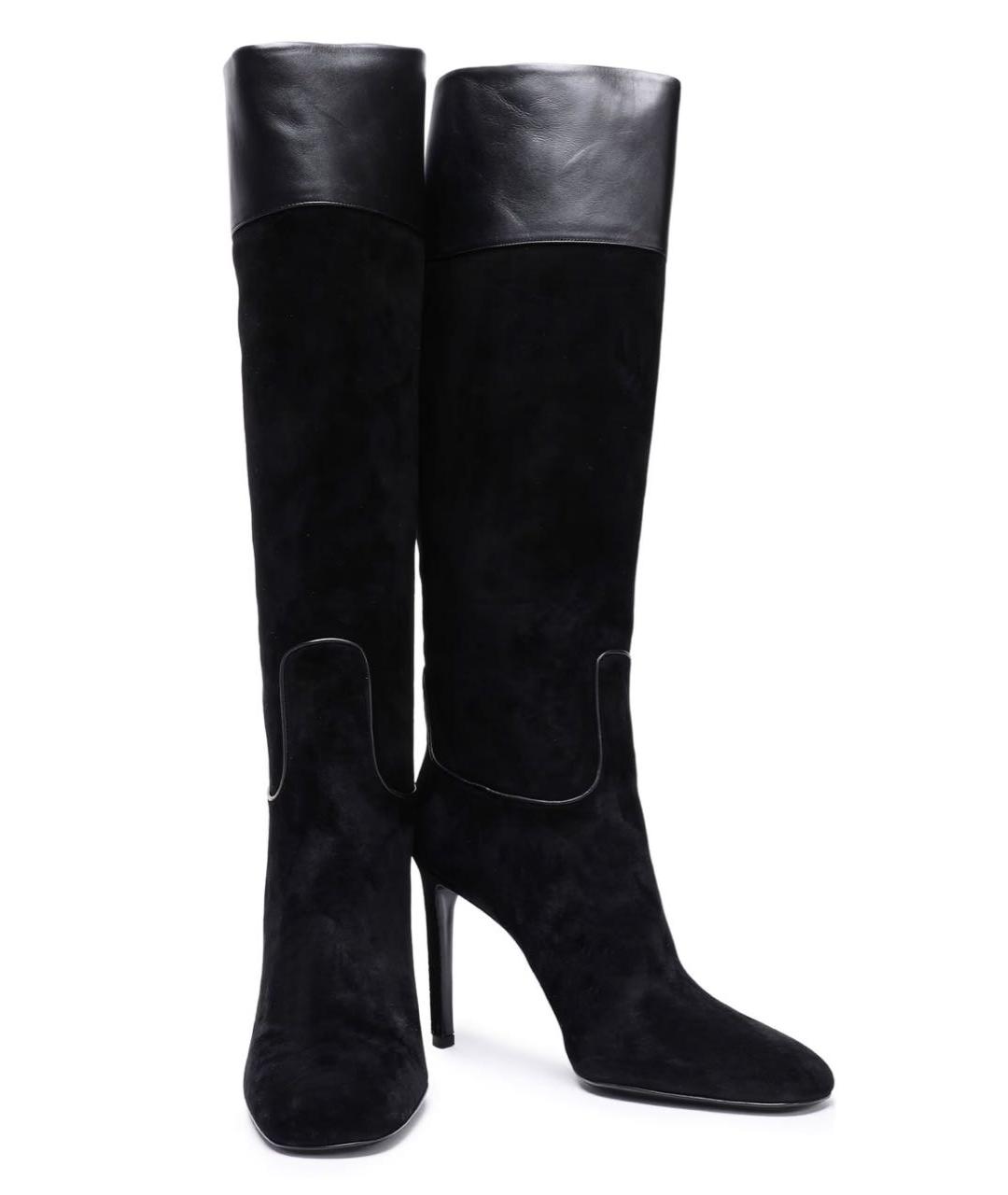 ROGER VIVIER Черные замшевые сапоги, фото 2