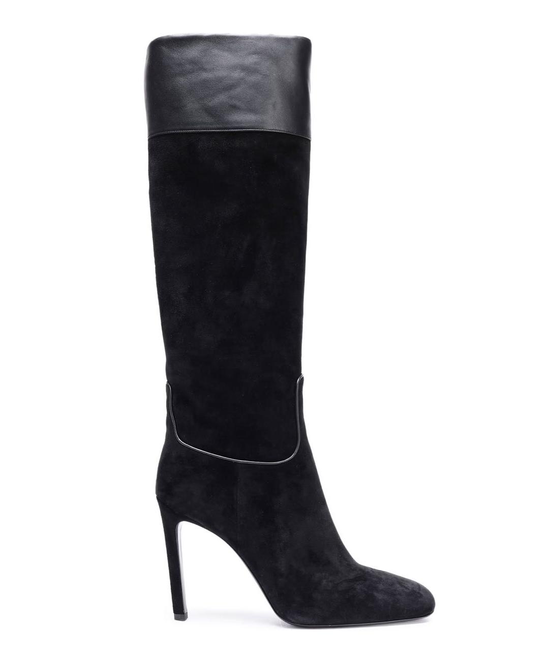 ROGER VIVIER Черные замшевые сапоги, фото 1