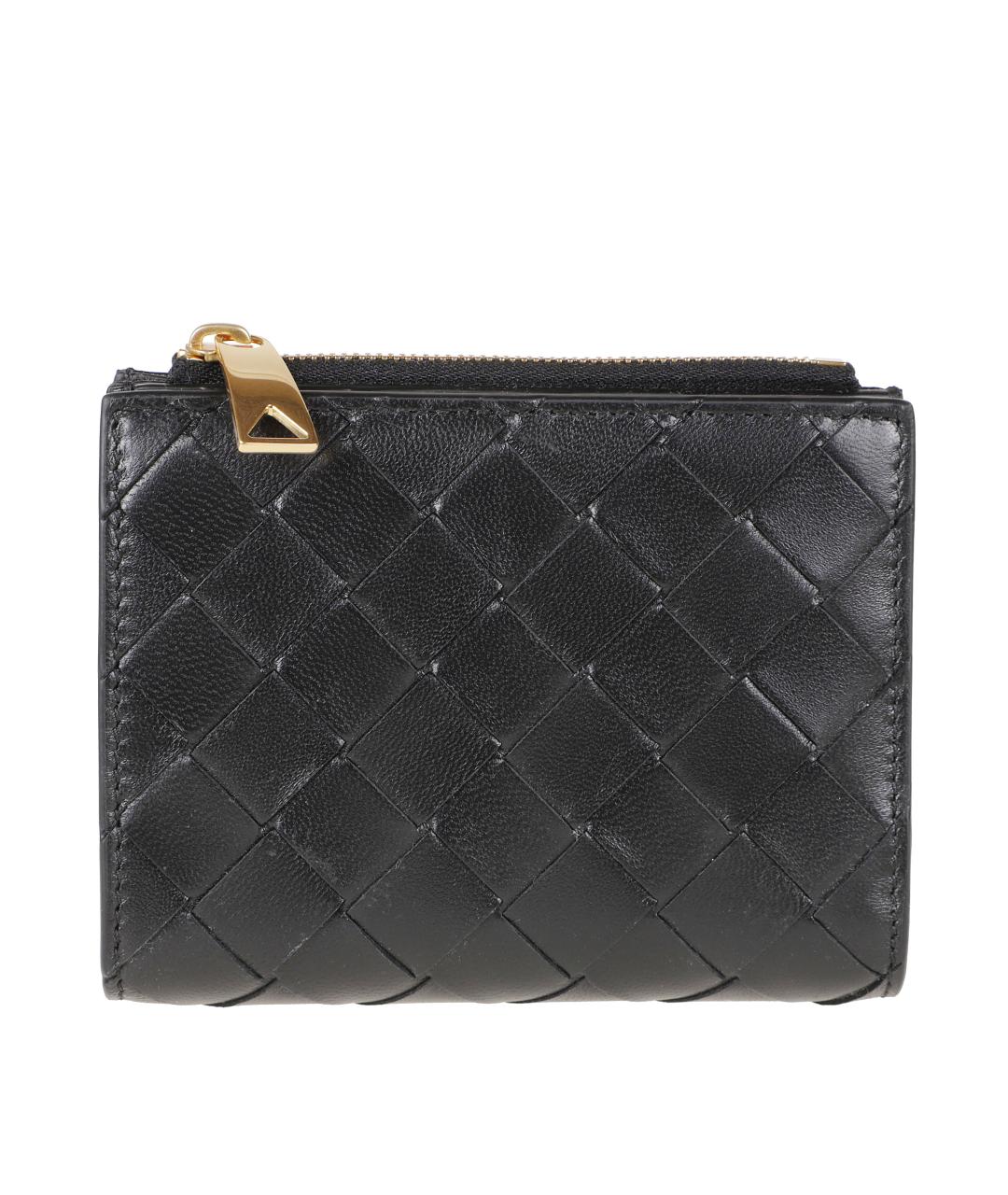 BOTTEGA VENETA Черный кожаный кошелек, фото 1