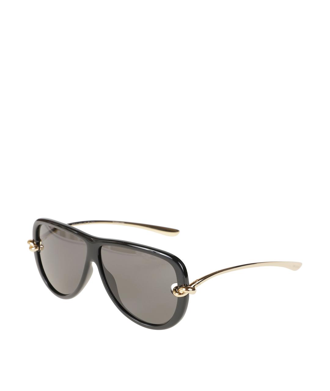 BOTTEGA VENETA Черные пластиковые солнцезащитные очки, фото 1