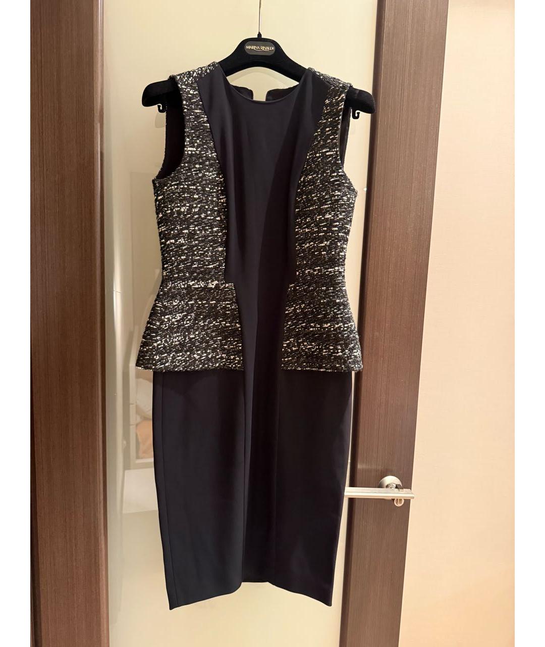 SPORTMAX Черное вискозное повседневное платье, фото 3