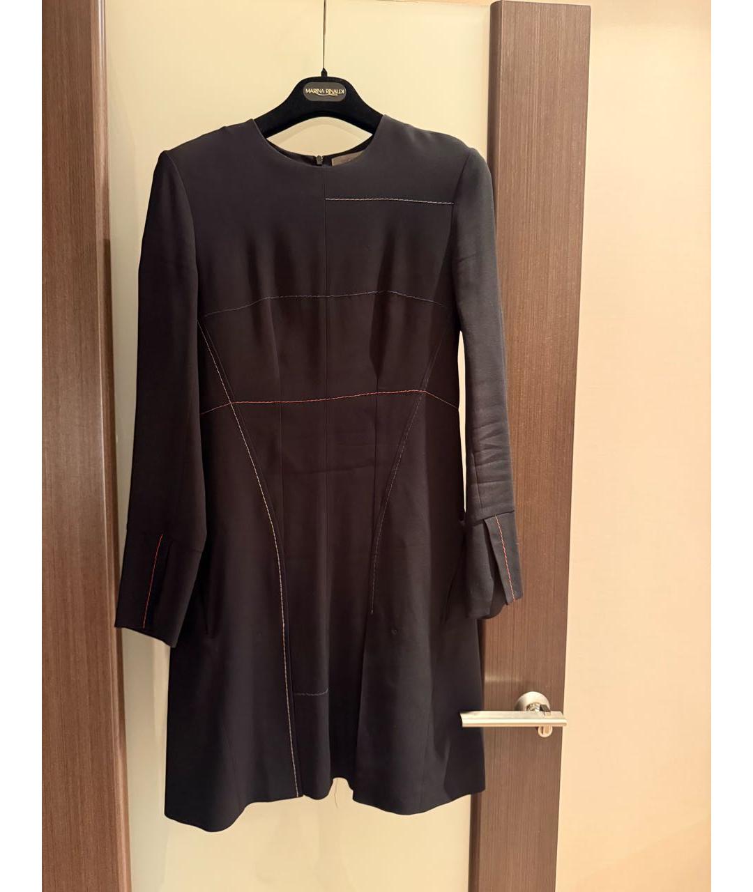 SPORTMAX Черное вискозное повседневное платье, фото 2