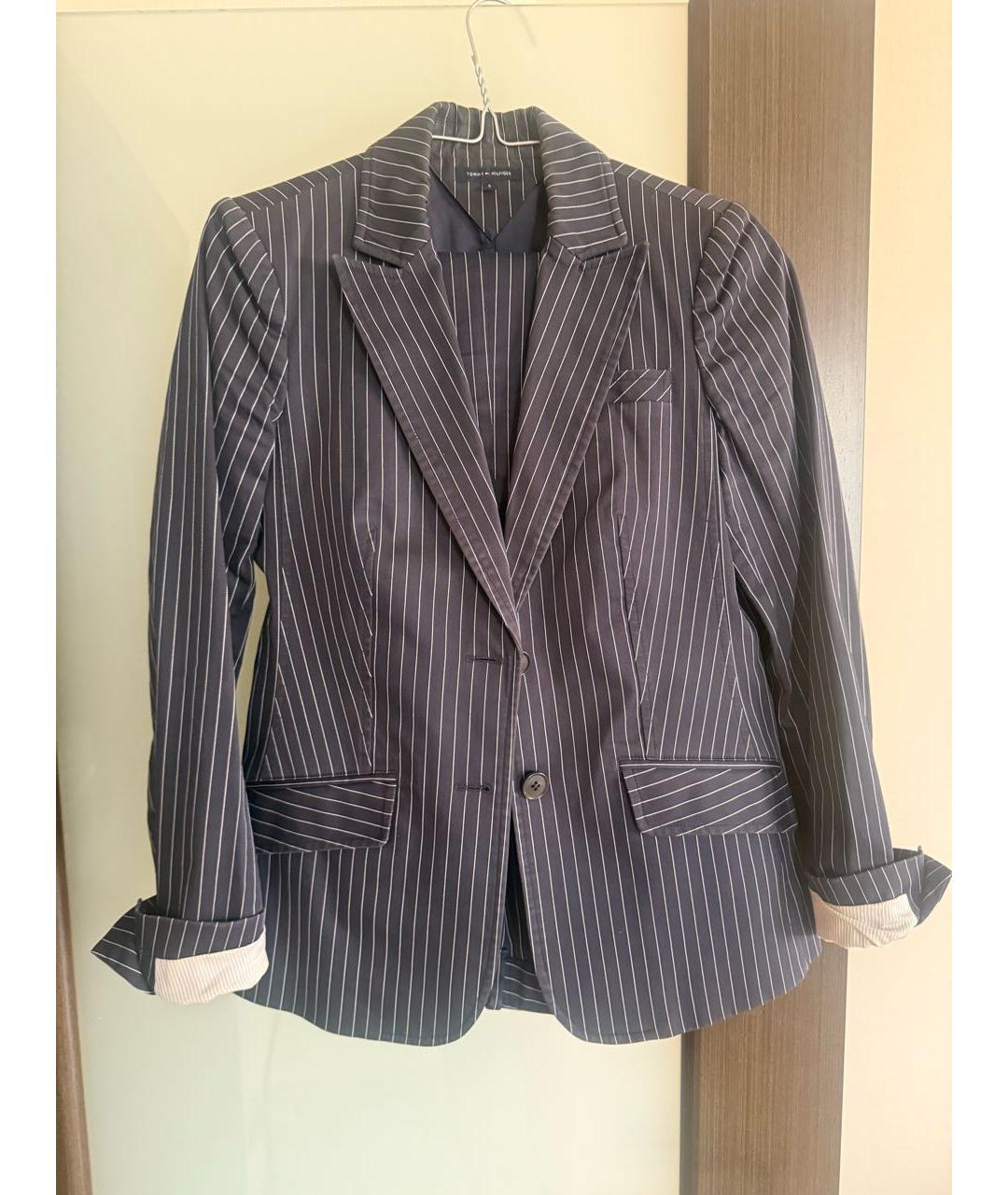 TOMMY HILFIGER Темно-синий хлопковый костюм с брюками, фото 4