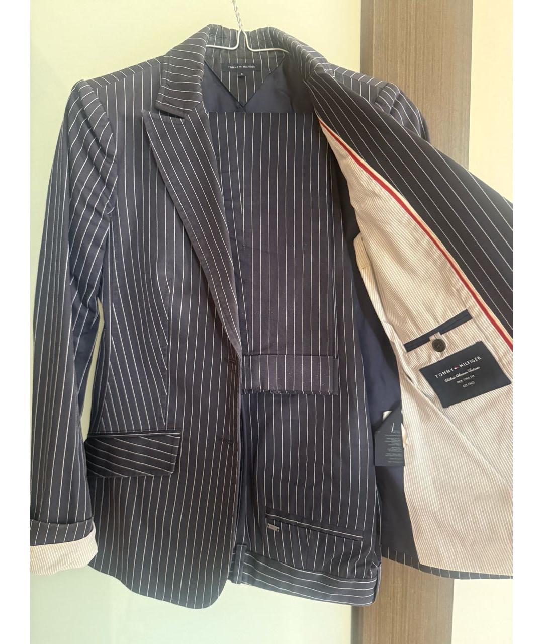 TOMMY HILFIGER Темно-синий хлопковый костюм с брюками, фото 2