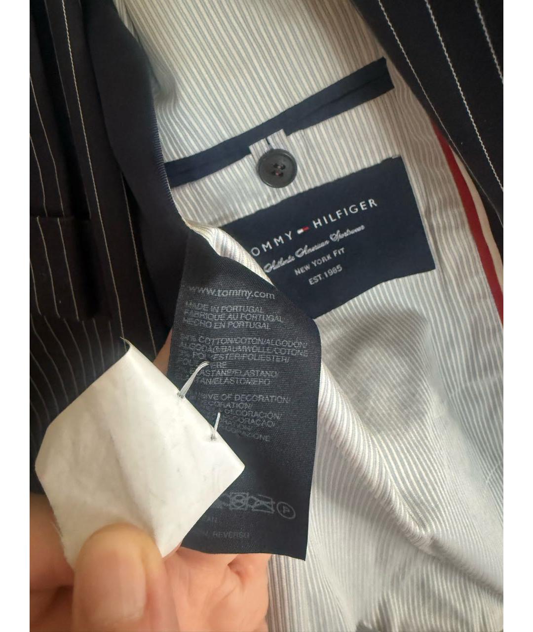 TOMMY HILFIGER Темно-синий хлопковый костюм с брюками, фото 3