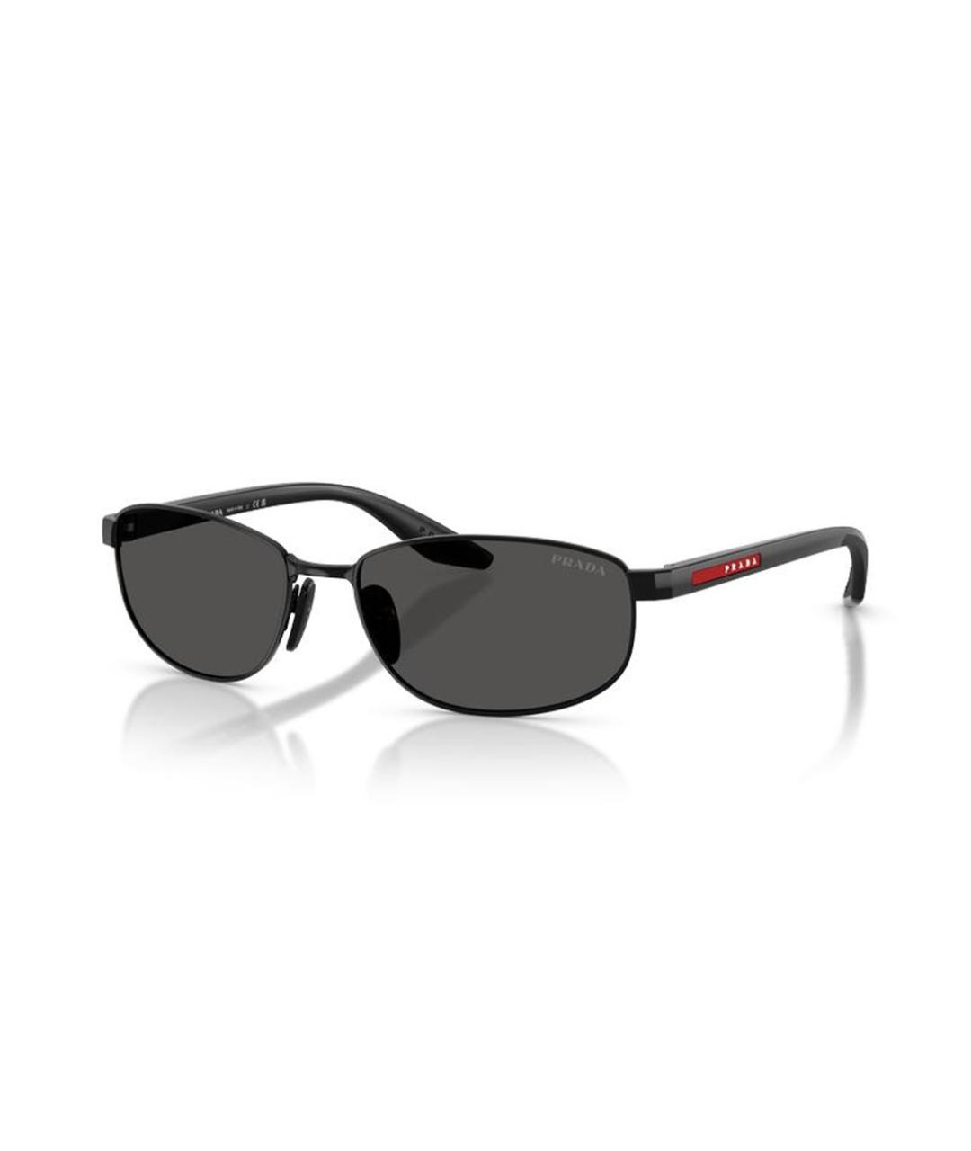 PRADA Черные металлические солнцезащитные очки, фото 1