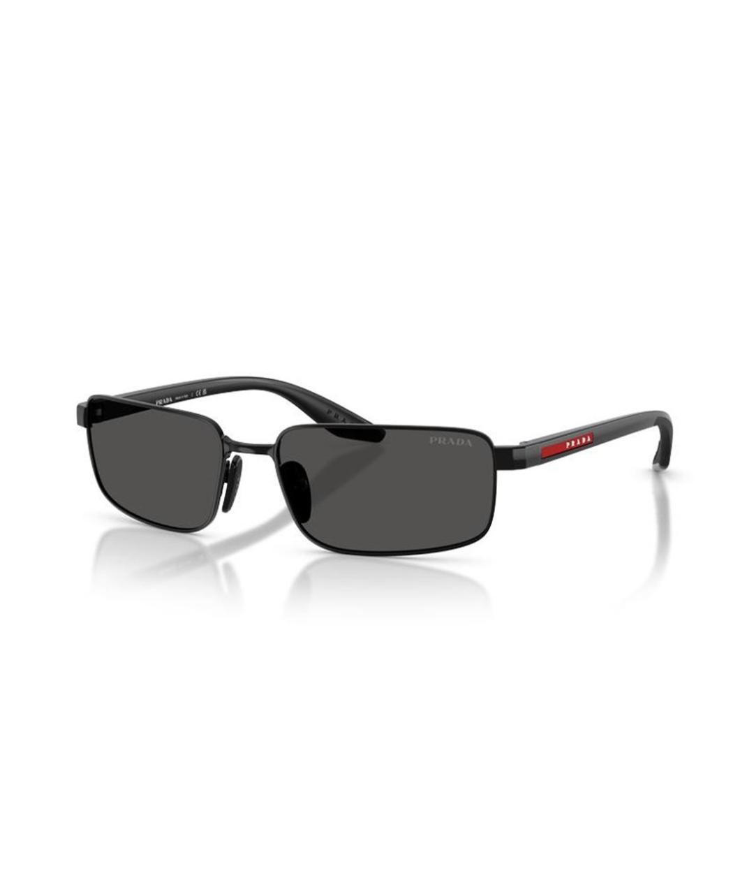 PRADA Черные металлические солнцезащитные очки, фото 1