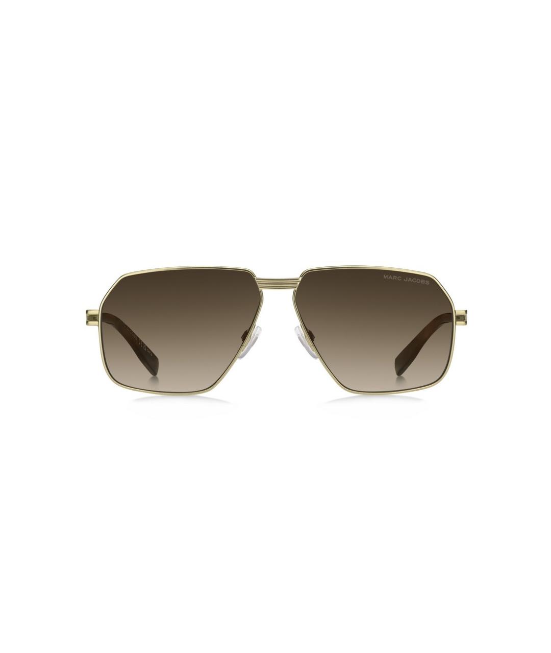 MARC JACOBS Золотые металлические солнцезащитные очки, фото 2