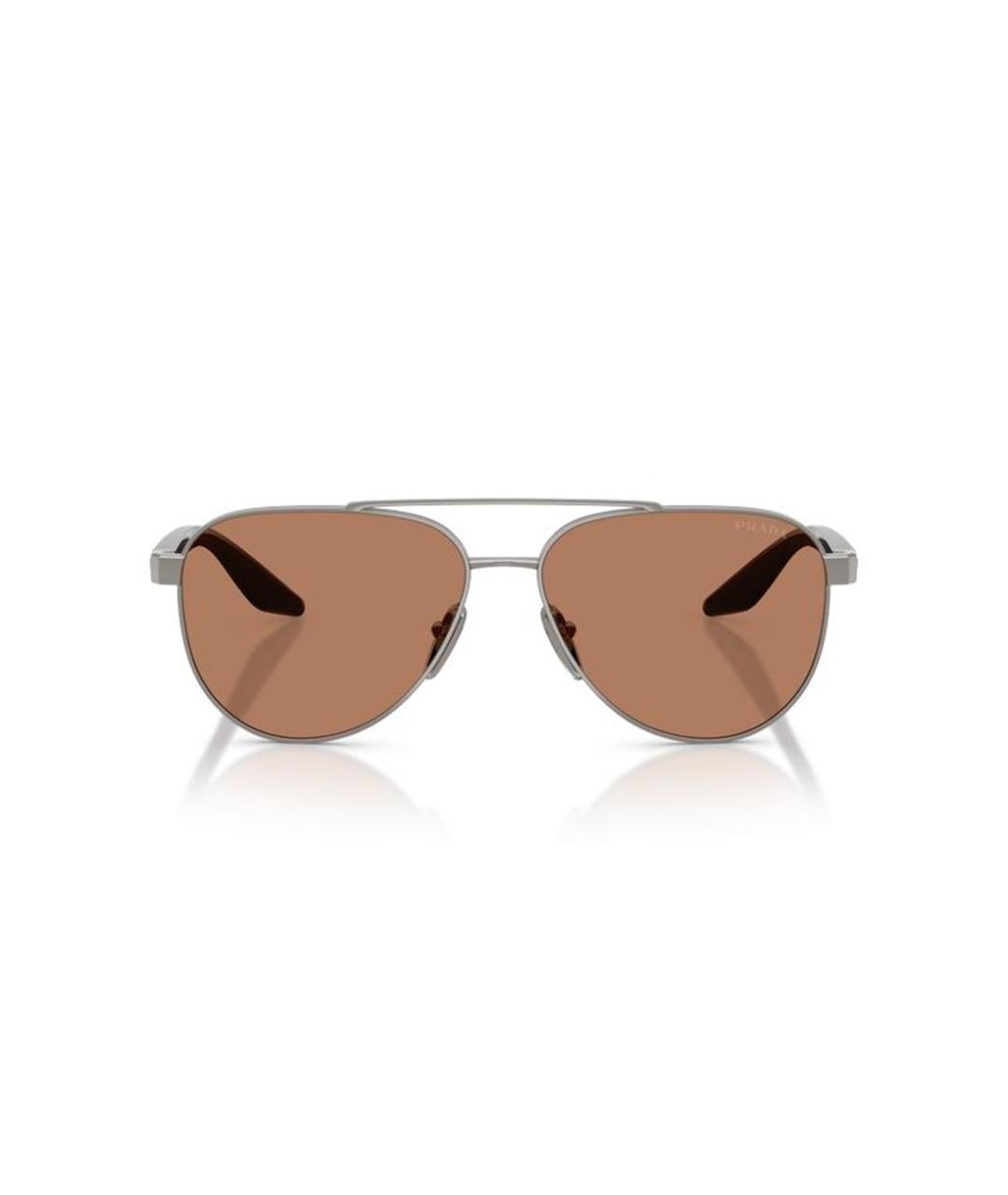 PRADA Серые металлические солнцезащитные очки, фото 2