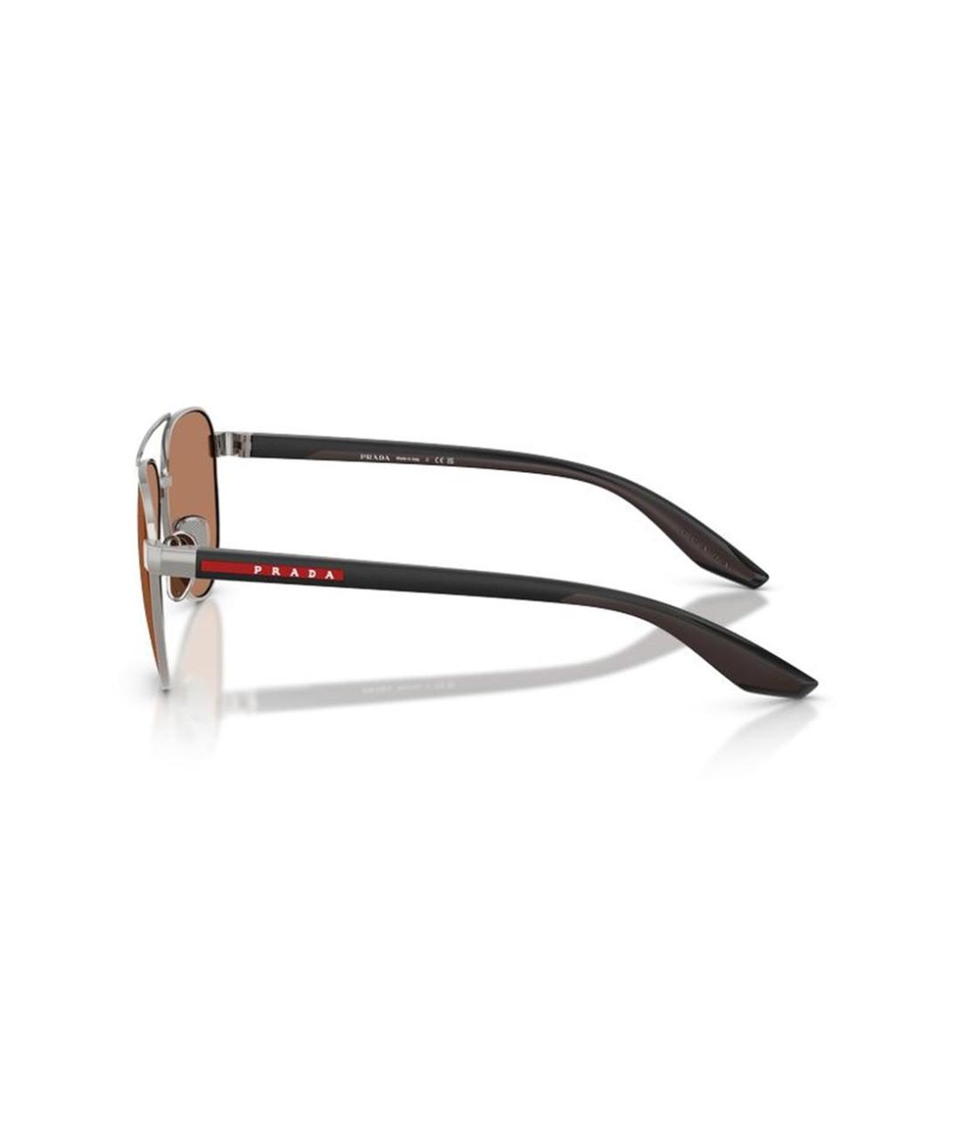PRADA Серые металлические солнцезащитные очки, фото 3