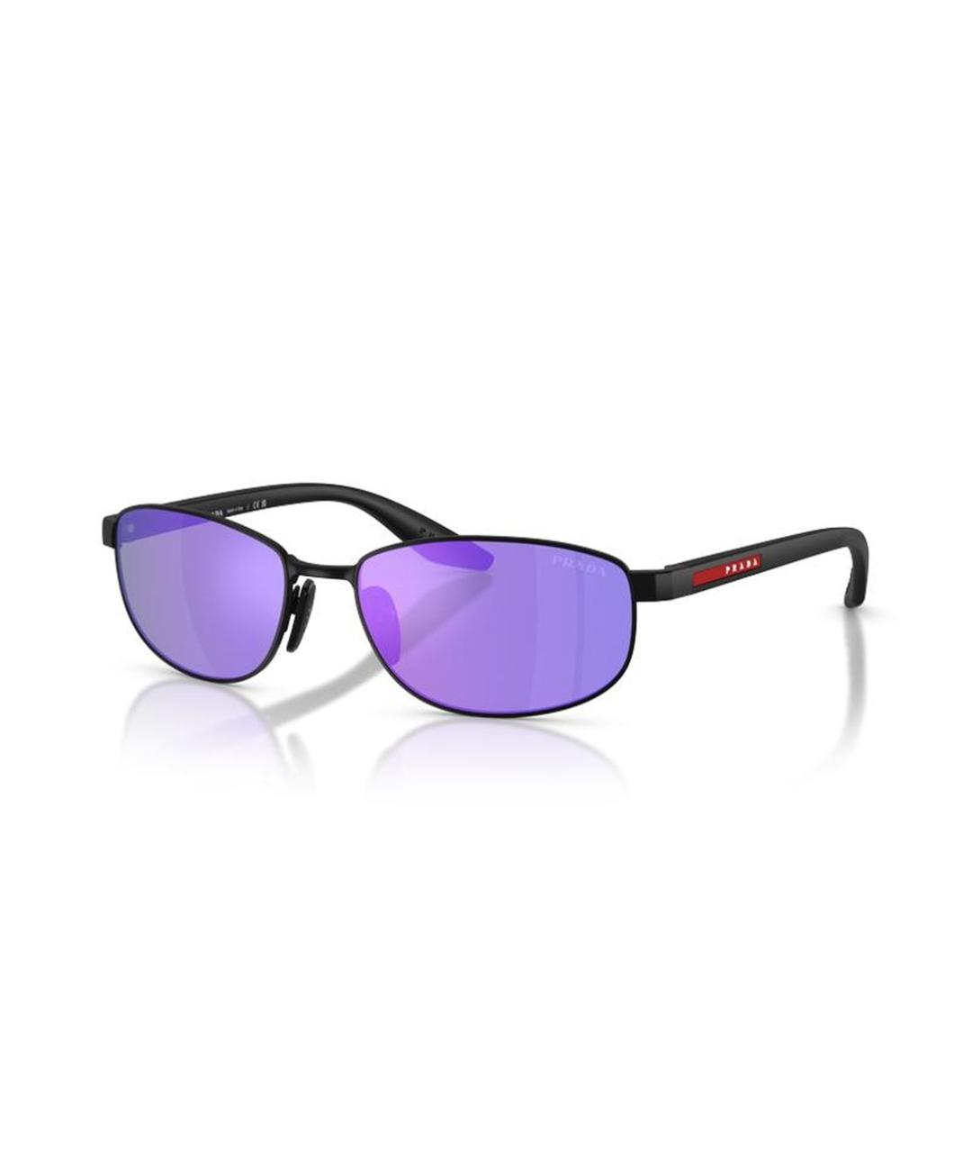 PRADA Черные металлические солнцезащитные очки, фото 1