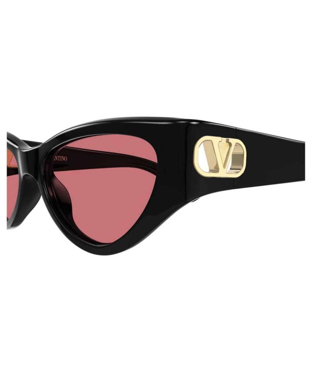 VALENTINO Черные пластиковые солнцезащитные очки, фото 3