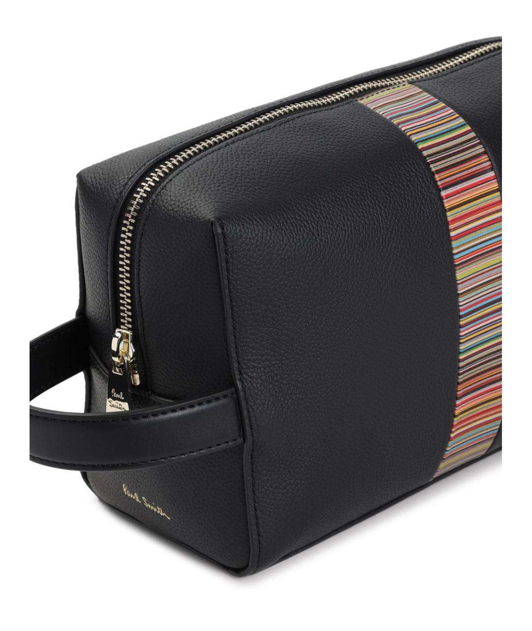 PAUL SMITH Черная кожаная барсетка, фото 2