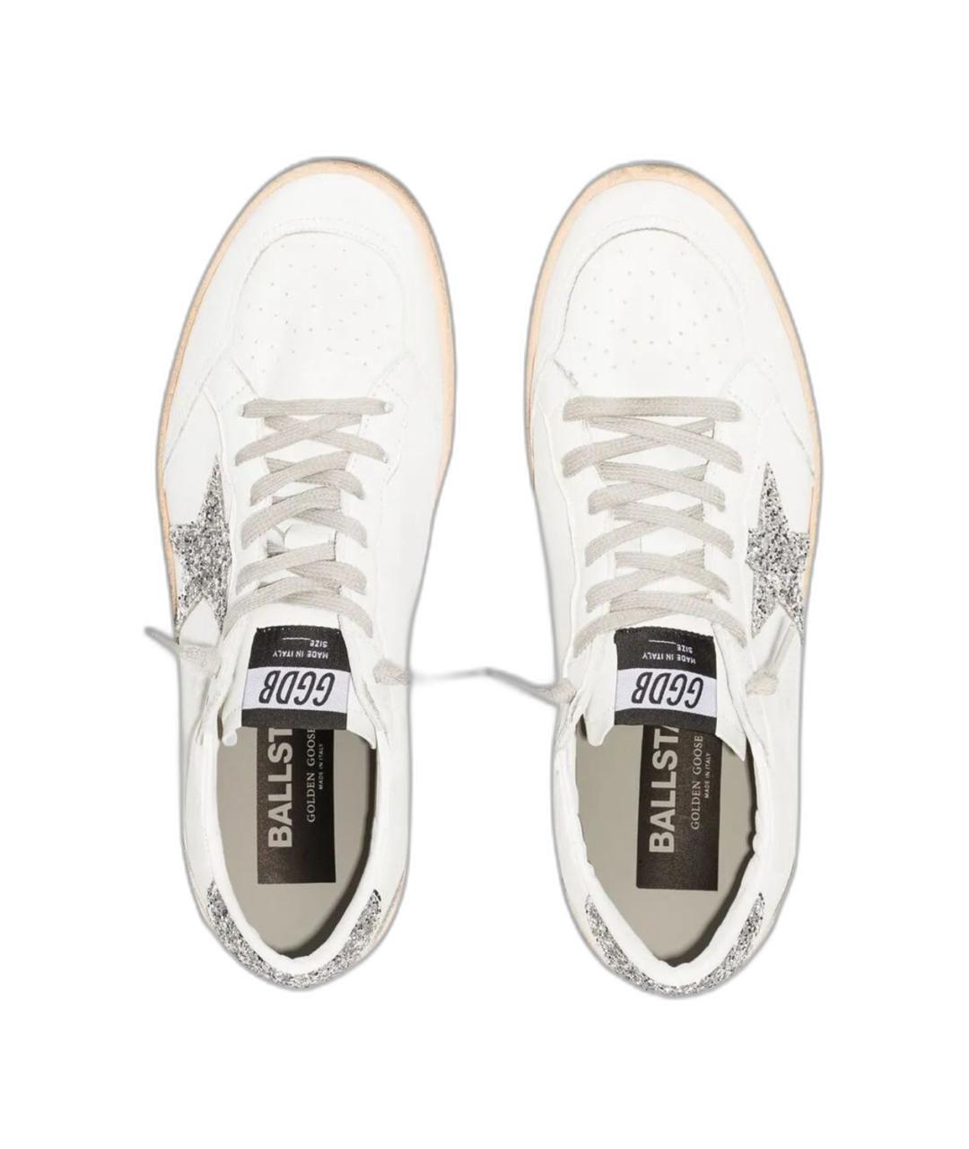 GOLDEN GOOSE Белые кожаные кроссовки, фото 2