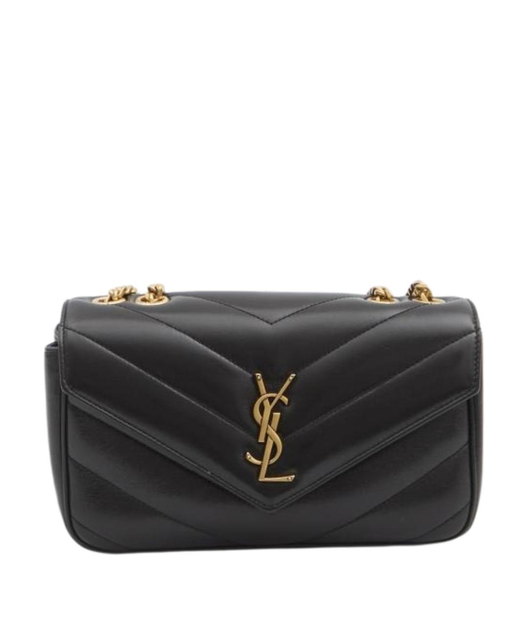 SAINT LAURENT Черная кожаная сумка тоут, фото 1