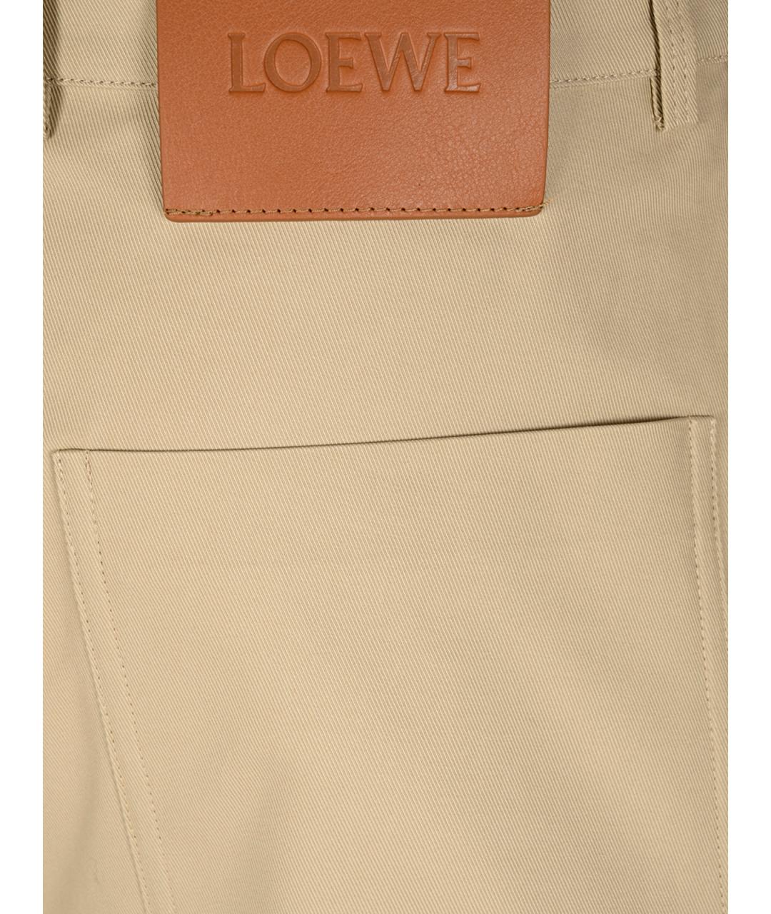 LOEWE Бежевые хлопковые шорты, фото 5