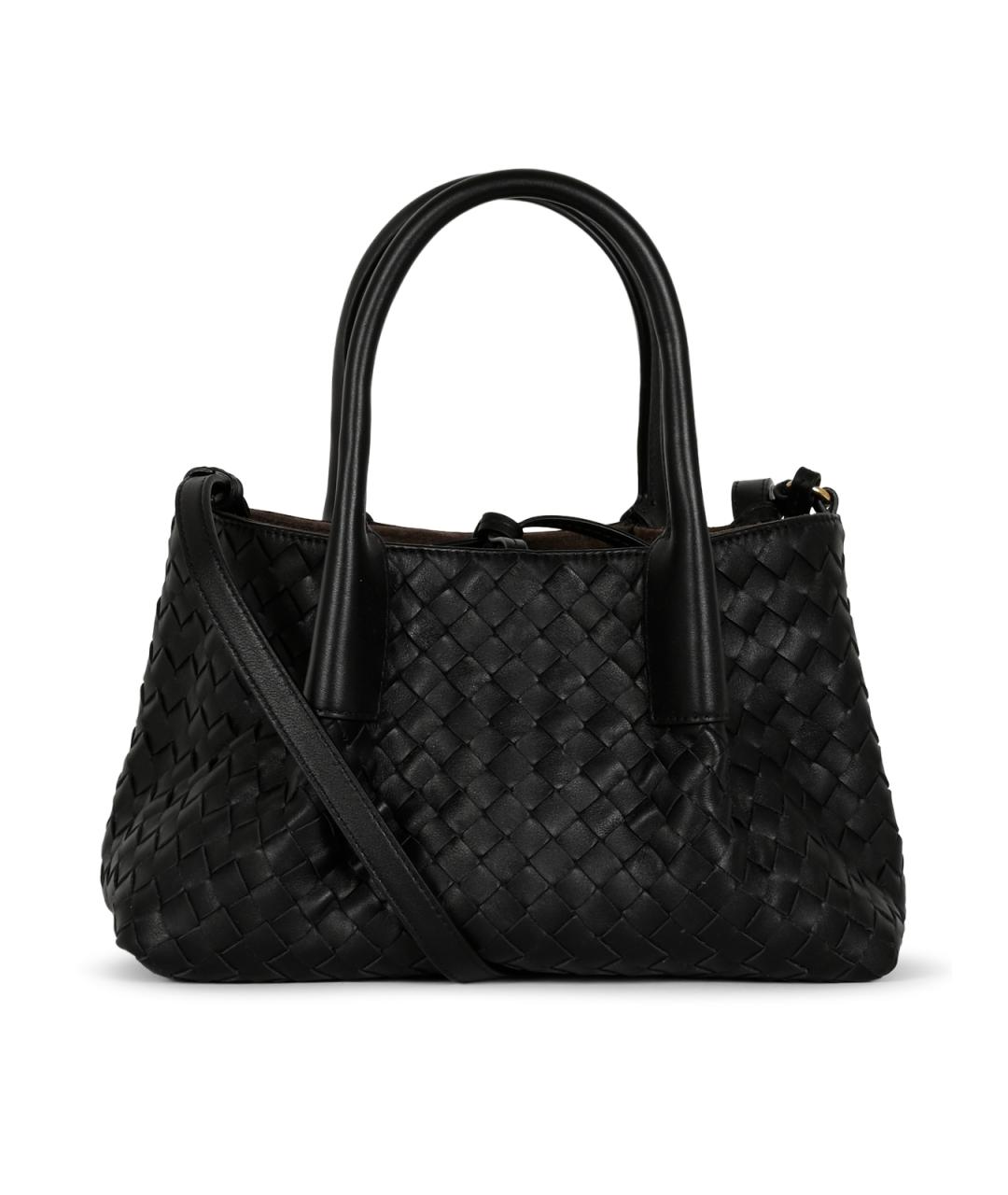 BOTTEGA VENETA Черная кожаная сумка тоут, фото 5