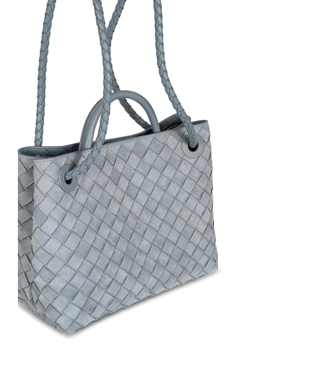 BOTTEGA VENETA Голубая замшевая сумка тоут, фото 7
