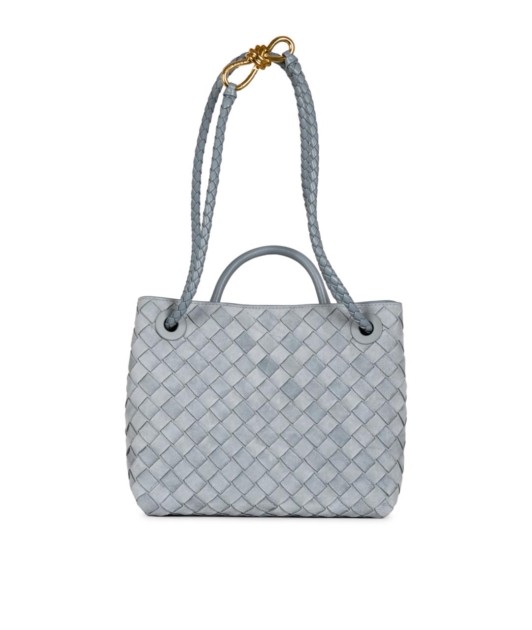 BOTTEGA VENETA Голубая замшевая сумка тоут, фото 1