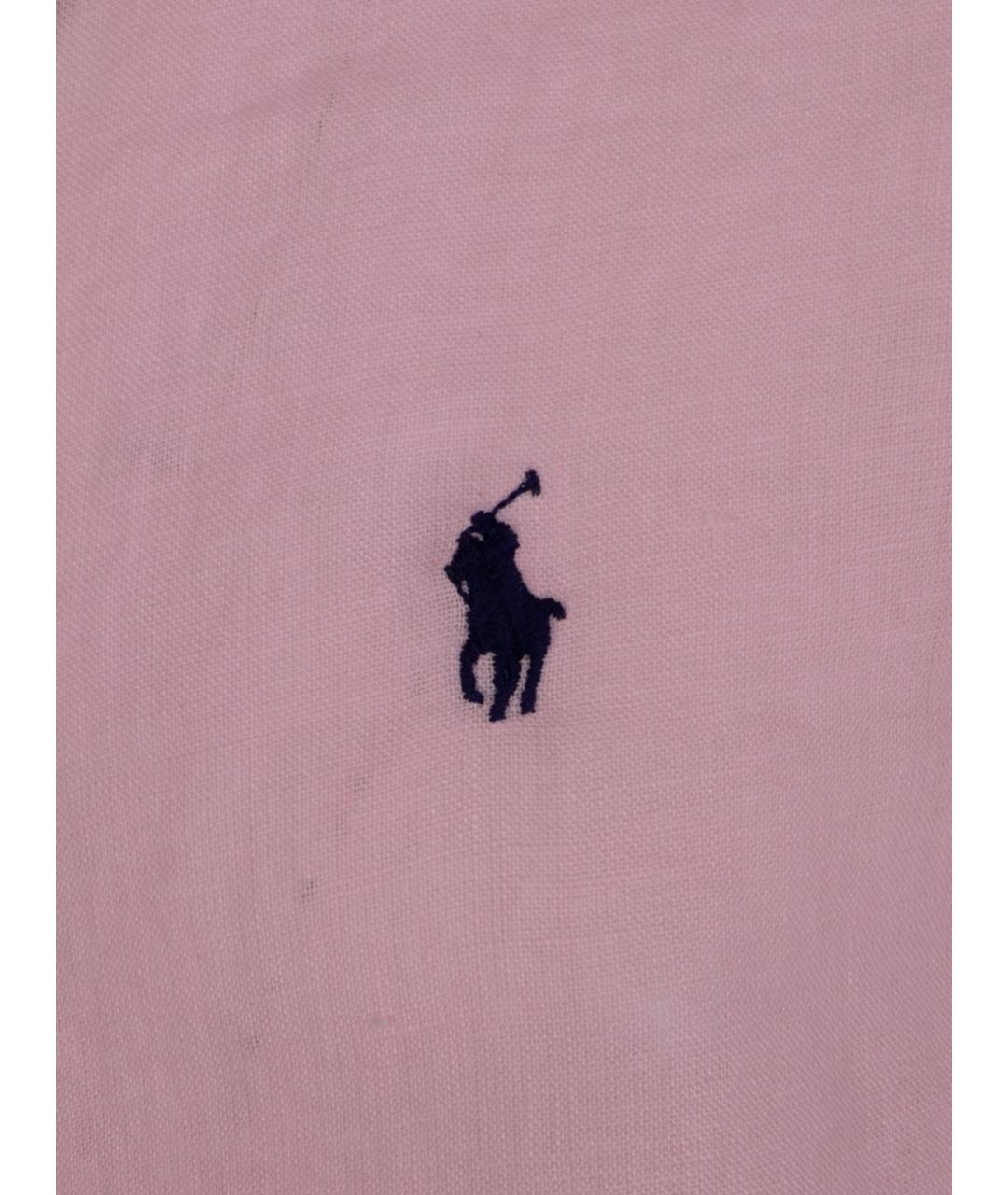 POLO RALPH LAUREN Розовая льняная рубашка, фото 5