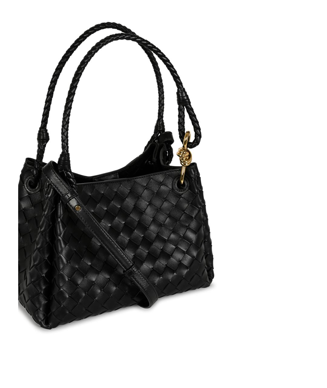 BOTTEGA VENETA Черная кожаная сумка тоут, фото 7