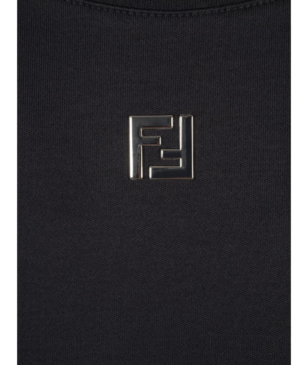 FENDI Черная хлопковая классическая рубашка, фото 3