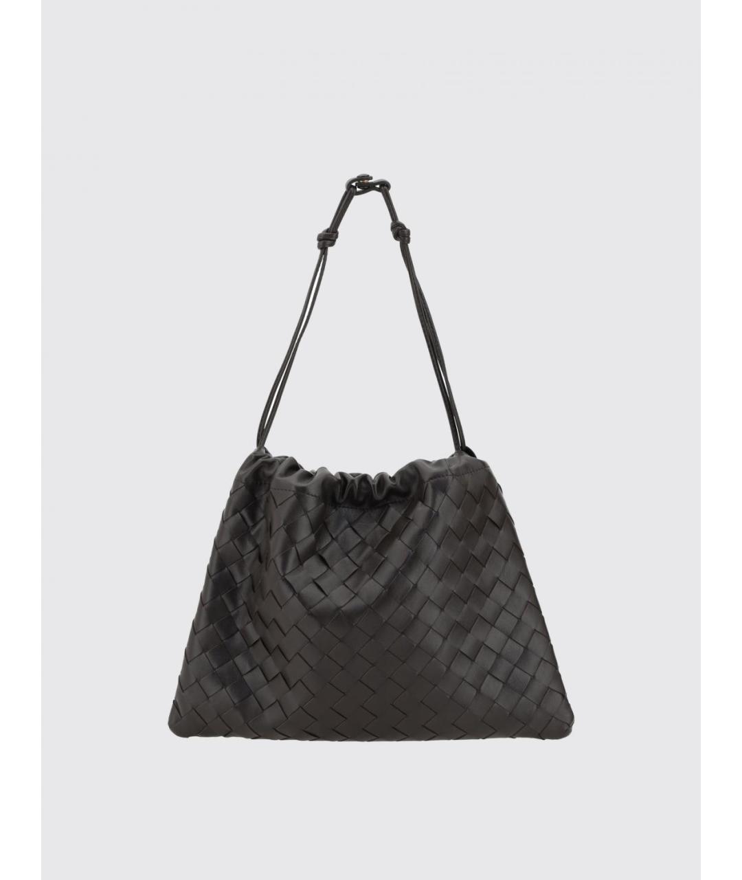BOTTEGA VENETA Коричневая кожаная сумка через плечо, фото 4