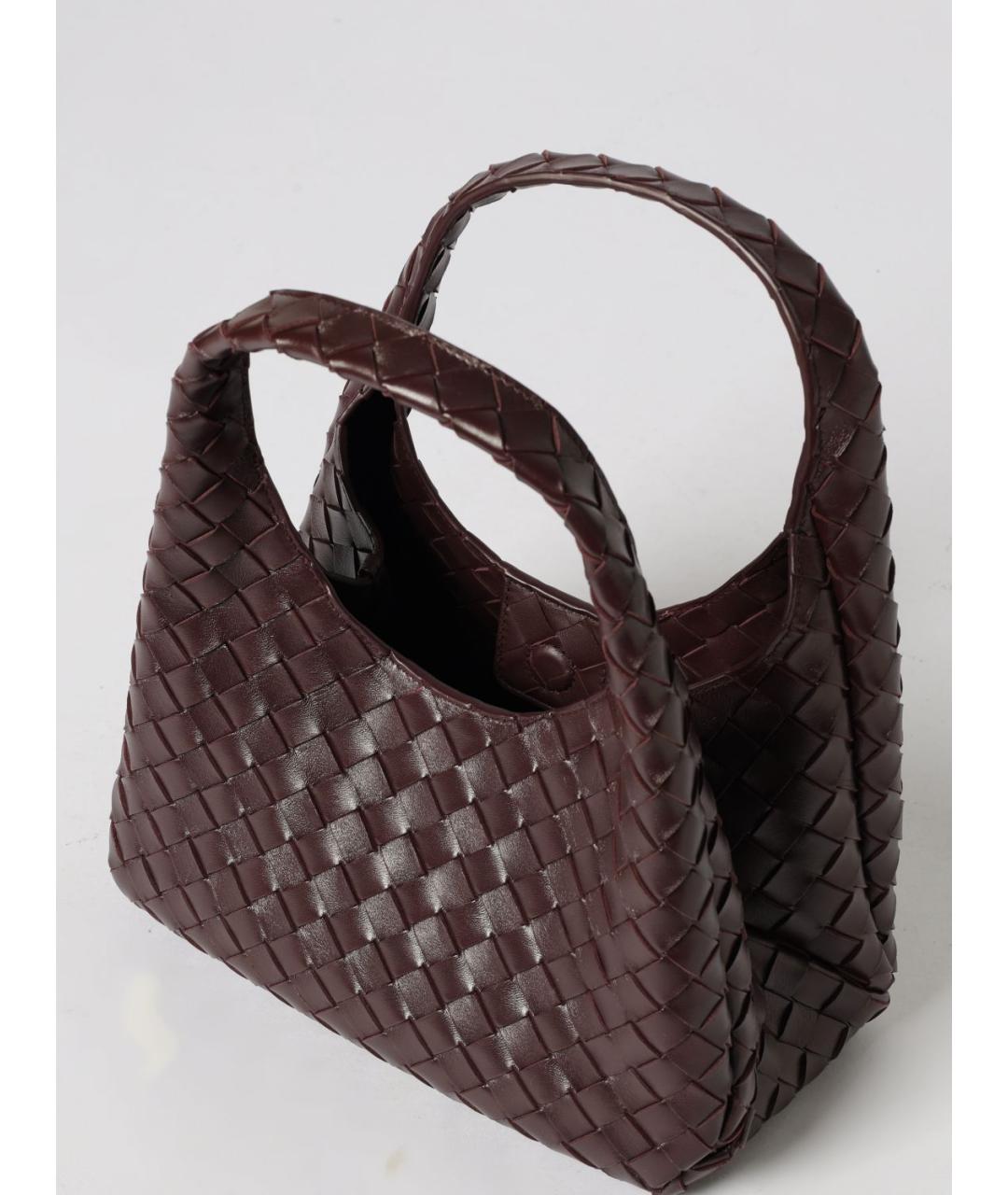 BOTTEGA VENETA Бордовая кожаная сумка через плечо, фото 5