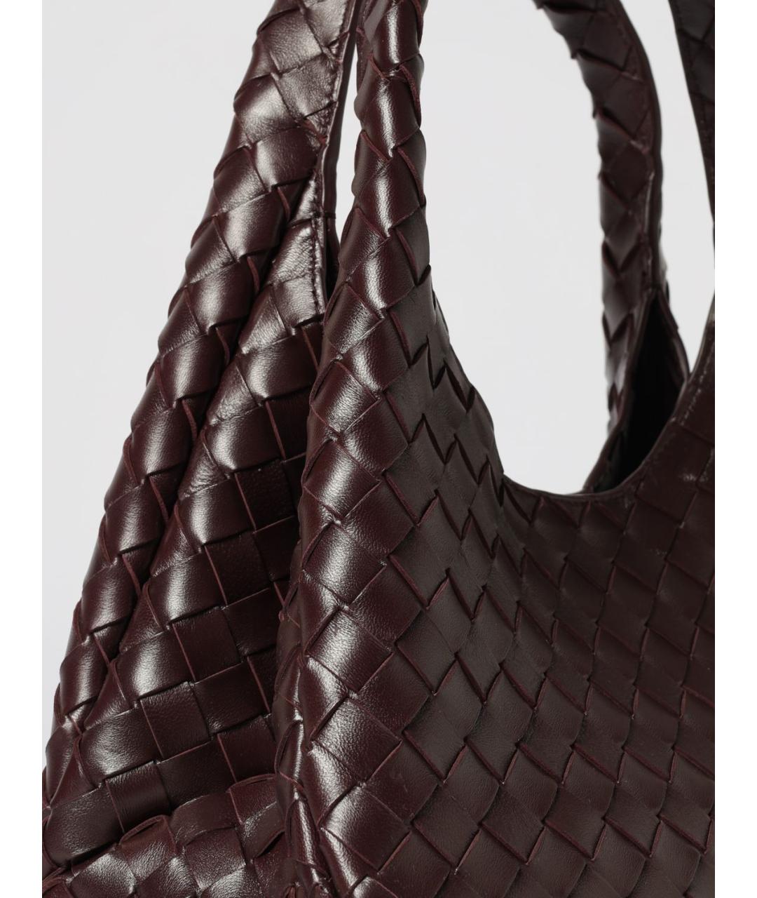 BOTTEGA VENETA Бордовая кожаная сумка через плечо, фото 4