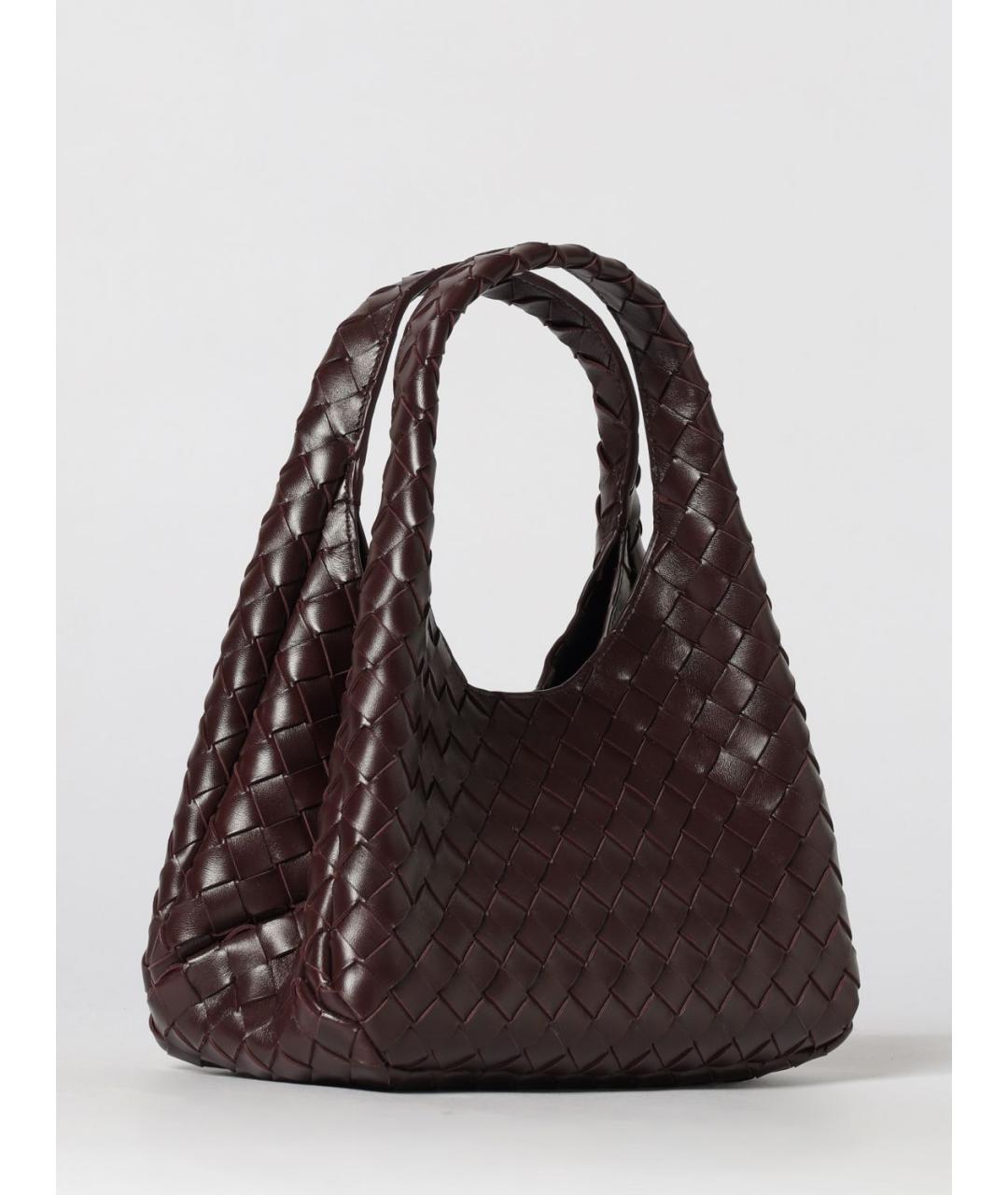 BOTTEGA VENETA Бордовая кожаная сумка через плечо, фото 3