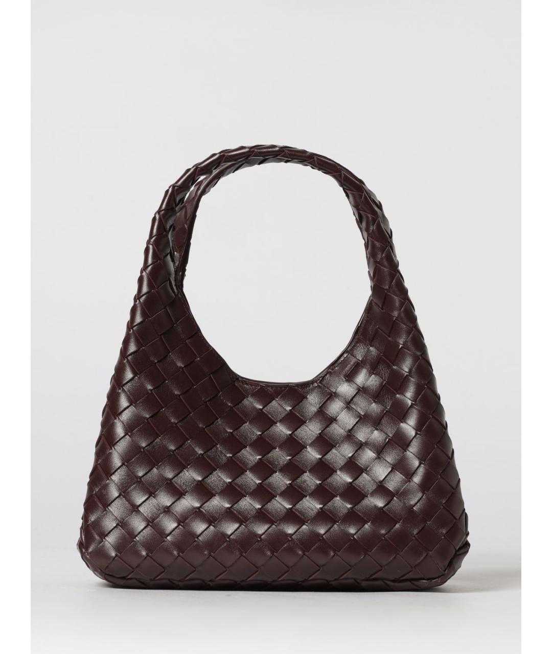 BOTTEGA VENETA Бордовая кожаная сумка через плечо, фото 6