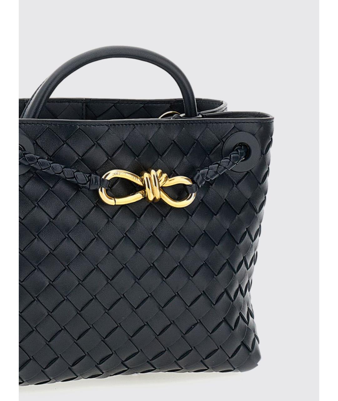 BOTTEGA VENETA Темно-синяя кожаная сумка тоут, фото 4