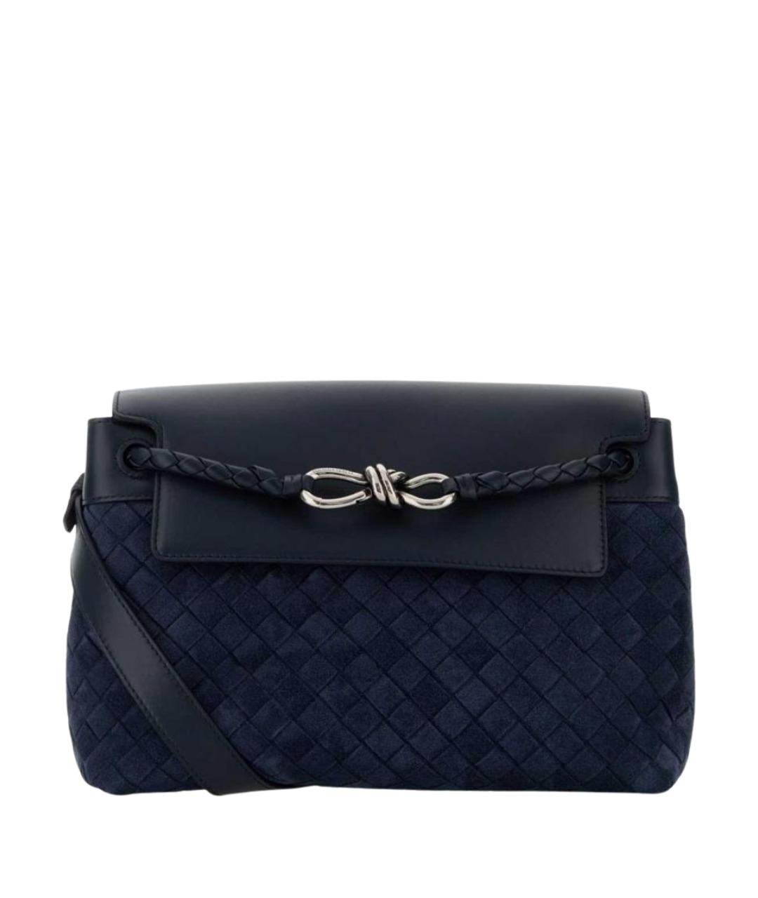BOTTEGA VENETA Синяя замшевая сумка на плечо, фото 1