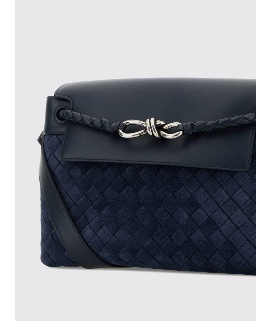 BOTTEGA VENETA Синяя замшевая сумка на плечо, фото 3