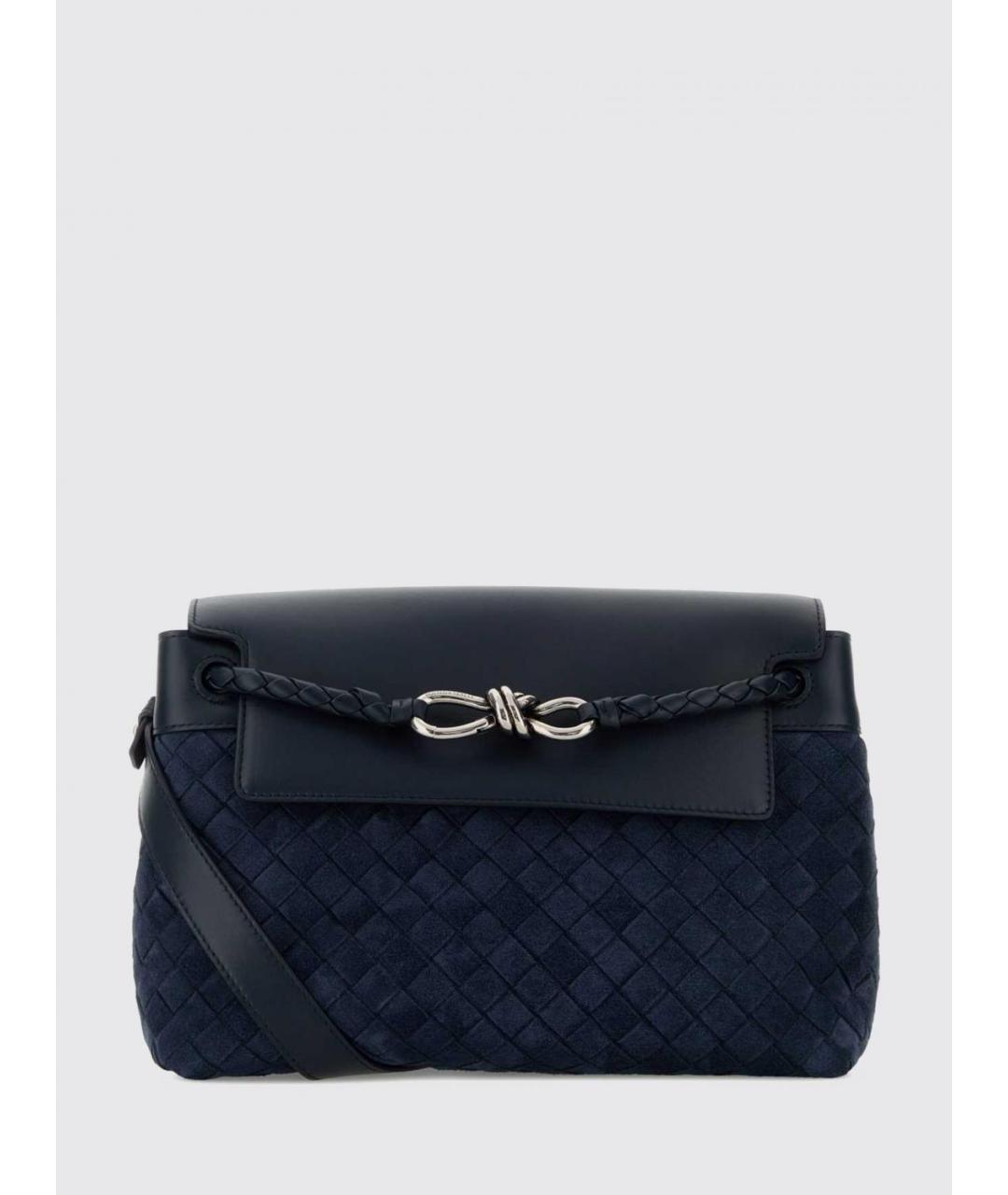 BOTTEGA VENETA Синяя замшевая сумка на плечо, фото 4