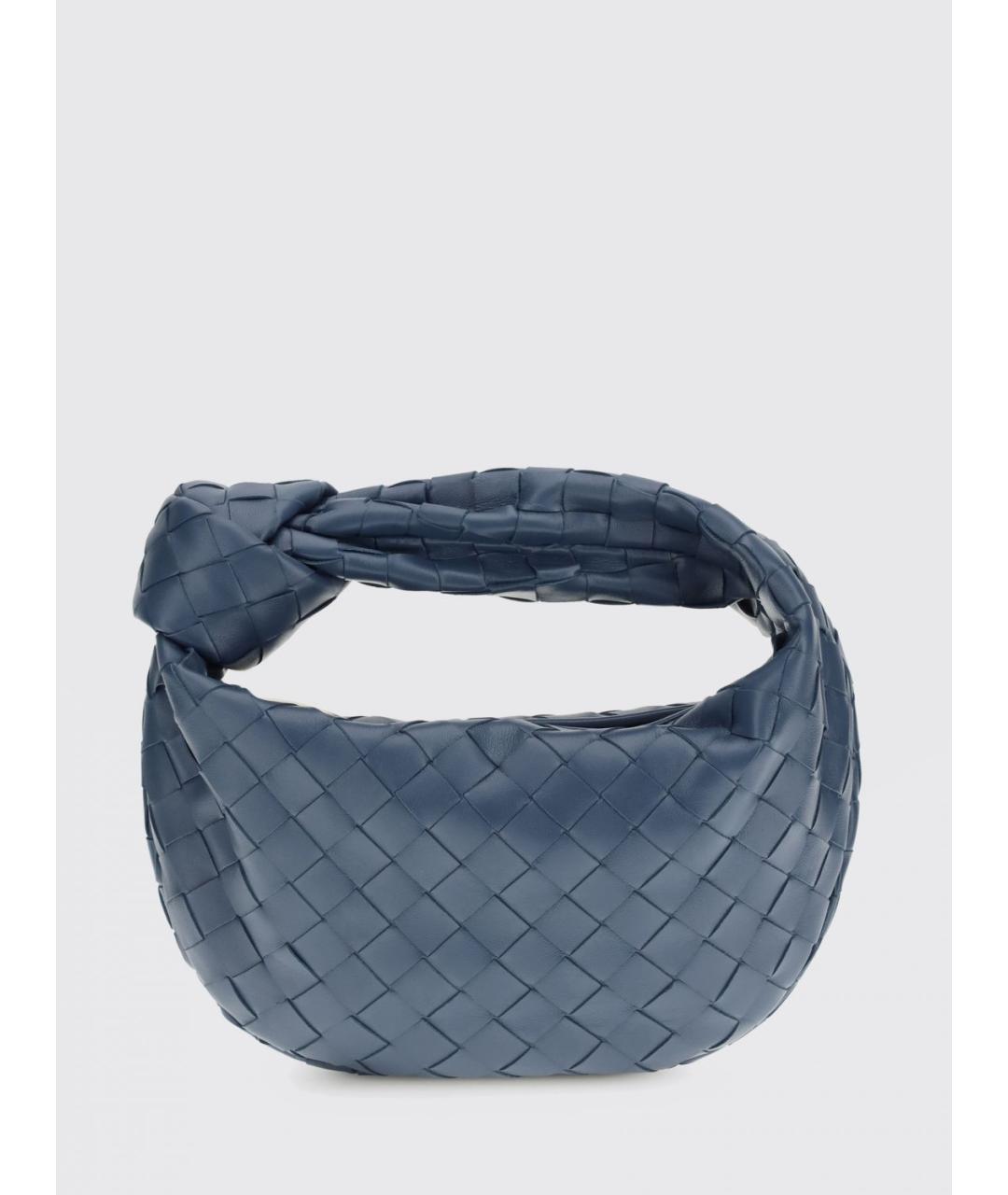 BOTTEGA VENETA Синяя кожаная сумка с короткими ручками, фото 4
