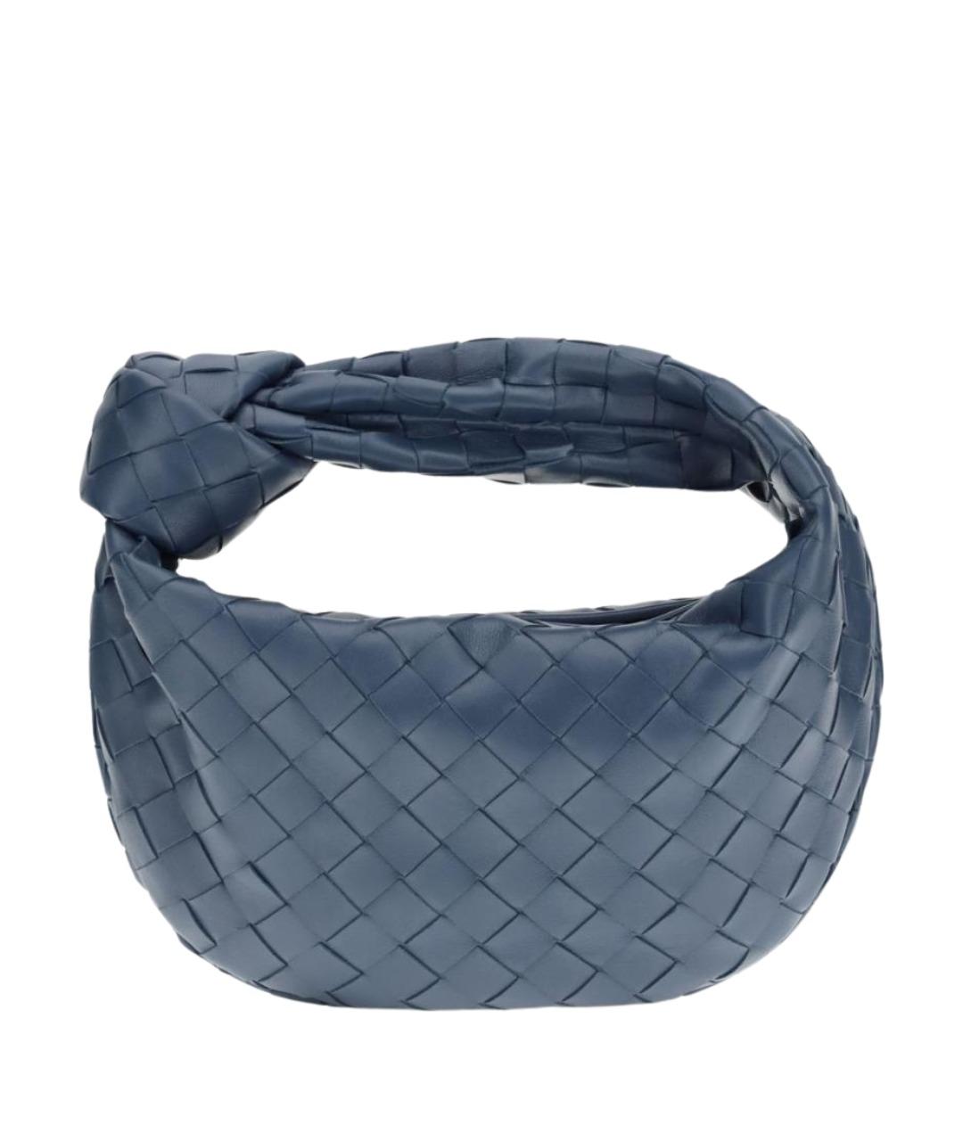 BOTTEGA VENETA Синяя кожаная сумка с короткими ручками, фото 1