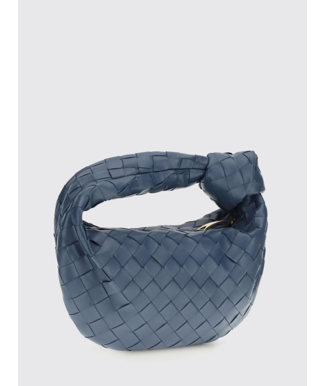 BOTTEGA VENETA Синяя кожаная сумка с короткими ручками, фото 2