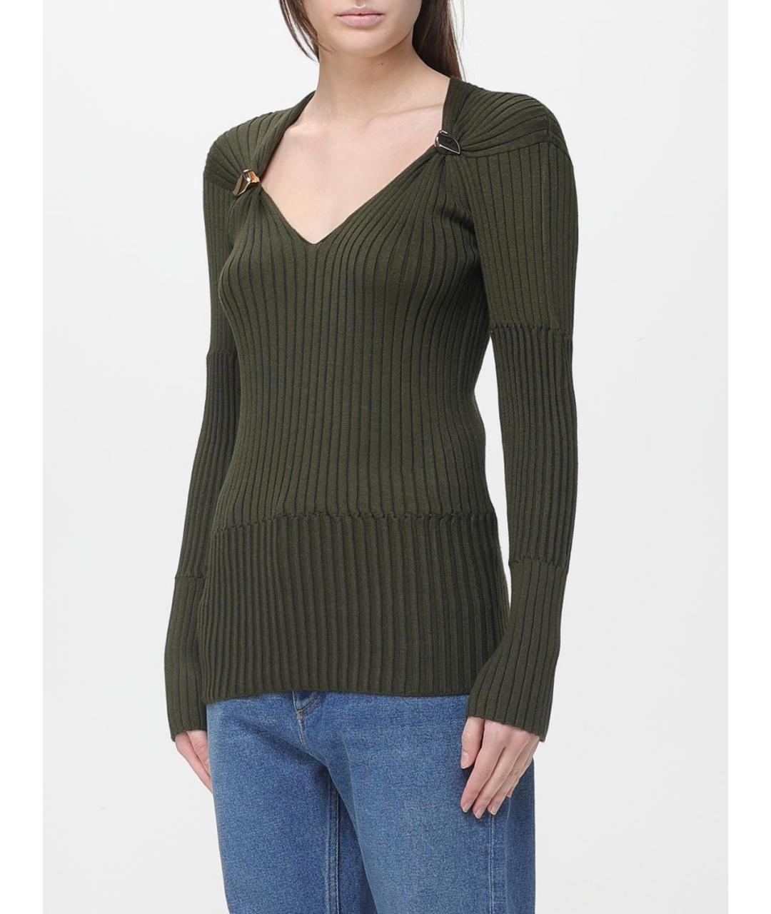BOTTEGA VENETA Зеленый джемпер / свитер, фото 4