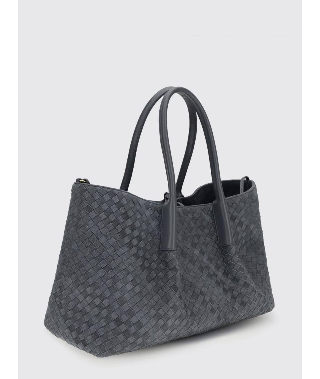 BOTTEGA VENETA Голубая замшевая сумка тоут, фото 2
