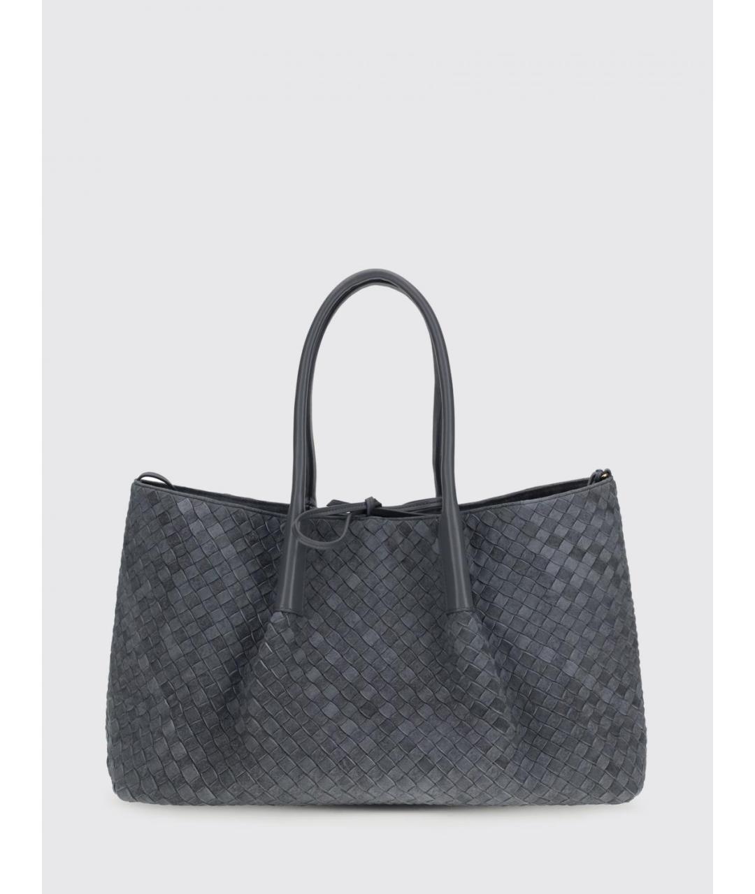 BOTTEGA VENETA Голубая замшевая сумка тоут, фото 4