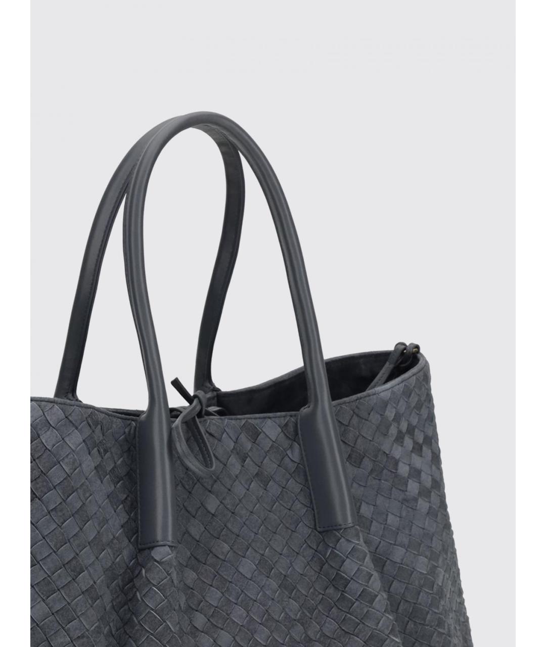 BOTTEGA VENETA Голубая замшевая сумка тоут, фото 3